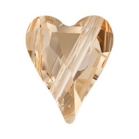 Swarovski Бусина Сердце 12мм Wild Heart (арт.5743) Golden Shadow