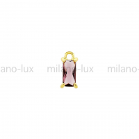 Подвеска маленькая 9мм, "Аметист"; цвет золото