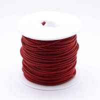 Стальной плетёный шнур с эффектом Мэмори, цвет Марсала