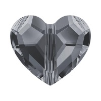 Swarovski Бусина Сердце LOVE 8мм Crystal Silver Night 2X (5741) 