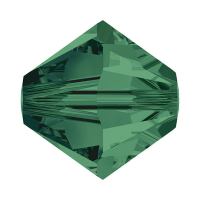 Swarovski 20 Бусин Xilion, 3мм; Emerald (5328)   