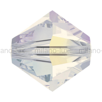 Swarovski 20 Бусин Xilion, 3мм; AB(2) White Opal AB 2X (5328)