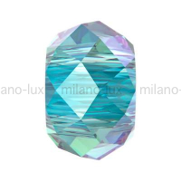 Бусина Swarovski, 6мм Briolette XL Hole (арт.5042) Aquamarine Shimmer 2x