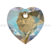 Swarovski Сердце многогранное 10.5мм  Light Colorado Topaz Shimmer  (6432) 