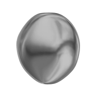 Жемчуг Swarovski барочный, плоский 14мм (арт.5842); Dark Grey, 1 бусина