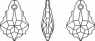 Swarovski Подвеска Барокко 16мм Crystal Vitrail Light (6090)