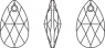 Swarovski Подвеска Капля 22мм Light Topaz (6106)
