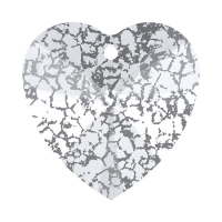 Swarovski Подвеска Сердце 14мм Crystal Silver Patina  (6228)  
