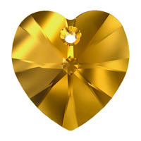 Swarovski Подвеска Сердце 10мм Golden Topaz (6228)  