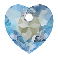 Swarovski Сердце многогранное 8мм Aquamarine Shimmer (6432) 