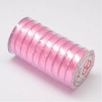 Многослойная нить эластичная, Розовая, толщина 0.8мм; 10метров