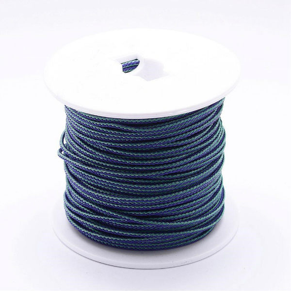 Стальной плетёный шнур с эффектом Мэмори, цвет джинсовый - milano-lux.ru