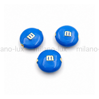 Бусина m&m с Синей эмалью, цвет золото