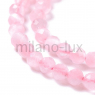 Кошачий Глаз Розовый шар гранёный 3мм; нить 36см