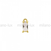 Подвеска маленькая 9мм, "Горный хрусталь"; цвет золото