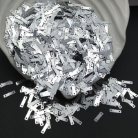 Пайетки Италия 9*2.5мм Серебро металл (1111); 3 грамма