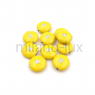 Бусина m&m с Жёлтой эмалью, цвет платина