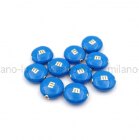 Бусина m&m с Синей эмалью, цвет золото