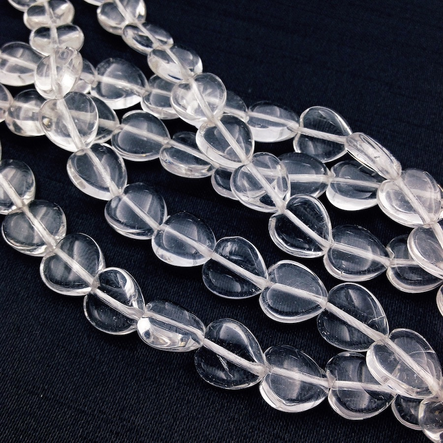 Натуральный горный хрусталь Сердце 10мм; Пара бусин - milano-lux.ru