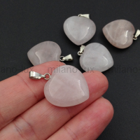 Подвеска Сердце розовый Кварц 20мм 