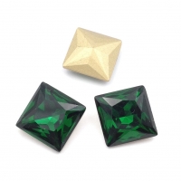 Кристалл Квадрат 10мм Emerald