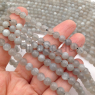 Натуральный Олигоклаз АA Grade, Gray, шар 6.5мм; нить 38см