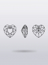 Swarovski Сердце многогранное 10.5мм Crystal (6432) 