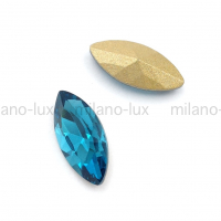 Кристалл Лодочка 15*7мм Blue Zircon