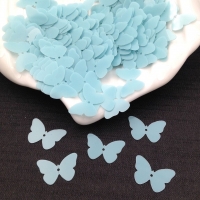 Пайетки Италия Бабочка, Голубая- глянцевая (6104); 24 штуки
