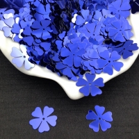 Пайетки Италия Клевер-Цветок, Тёмно-фиолетовый Metallizzati (5561); 15 штук
