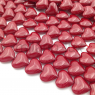 Сердце Майорка 13*15мм, Бургунди цвет; 10 бусин