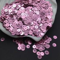 Пайетки Италия Рифлёные Rosa металл (3821); 3 грамма