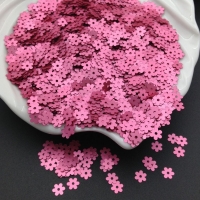 Пайетки Италия Цветок-5мм Тёмно-Розовый сатин (396w); 3 грамма