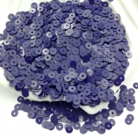 Пайетки Италия; плоские 4мм; Сине-Фиолетовый глянец (5254); 3 грамма
