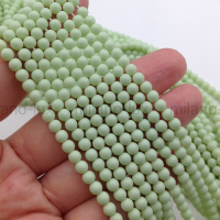 Бусины Майорка шар 4мм, цвет Pastel Green; нить 40см