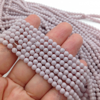 Бусины Майорка шар 4мм, цвет Pastel Lavender; нить 40см