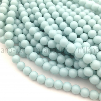 Бусины Майорка шар 6мм, цвет Pastel Blue; нить 40см