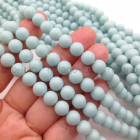 Бусины Майорка шар 8мм, цвет Pastel Blue; нить 39см