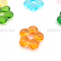 Элемент Цветок 24мм стекло, цвет Сердолик