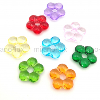 Элемент Цветок 24мм стекло, цвет Красный