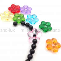 Элемент Цветок 24мм стекло, цвет Розовый