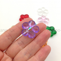 Элемент Цветок 24мм стекло, цвет Сиреневый