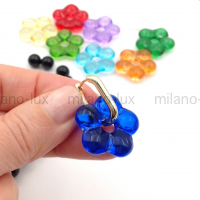 Элемент Цветок 24мм стекло, цвет Синий