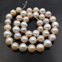 Жемчуг Натуральный AA Grade, мульти 9.5-10мм; нить 39см