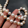 Жемчуг Натуральный AA Grade, мульти 9.5-10мм; нить 39см