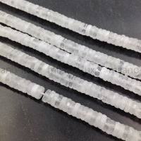 Горный Хрусталь спейсер в ювелирной огранке 6*2мм; нить 18см