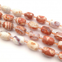 Натуральный Агат бочонок 13*10мм; нить 21 бусина 