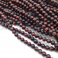 Шоколадный Тигровый Глаз A Grade, шар 6.5мм; нить 38см