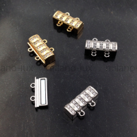 Замочек Магнитный на 2 нити; цвет платина