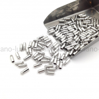 Концевик для шнуров 2мм; цвет платина